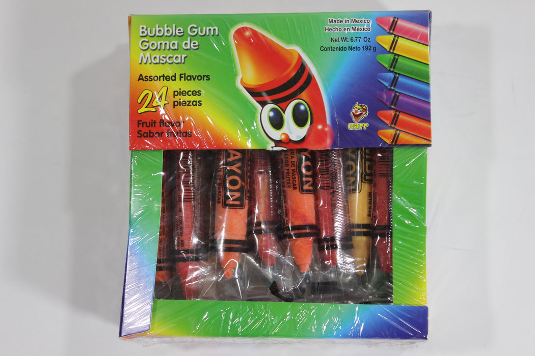 Carr Bombi Crayon Goma De Mascar / Crayon Bubble Gum / TikTok Gum Trend