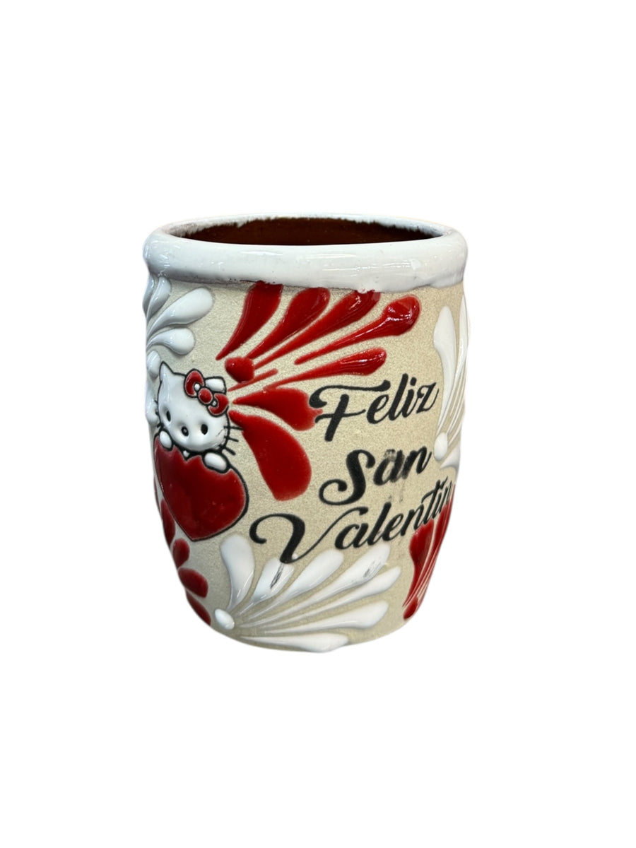 “Feliz San Valentín” Hello Kitty Mug – Hand-Painted Pink Taza