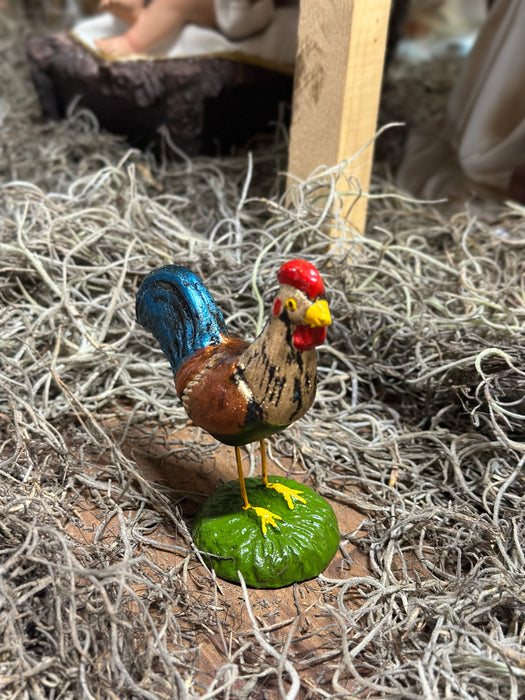 Rooster Clay Figure For Nativity Scene