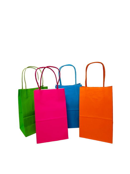 Multicolor Kraft Bags 12ct