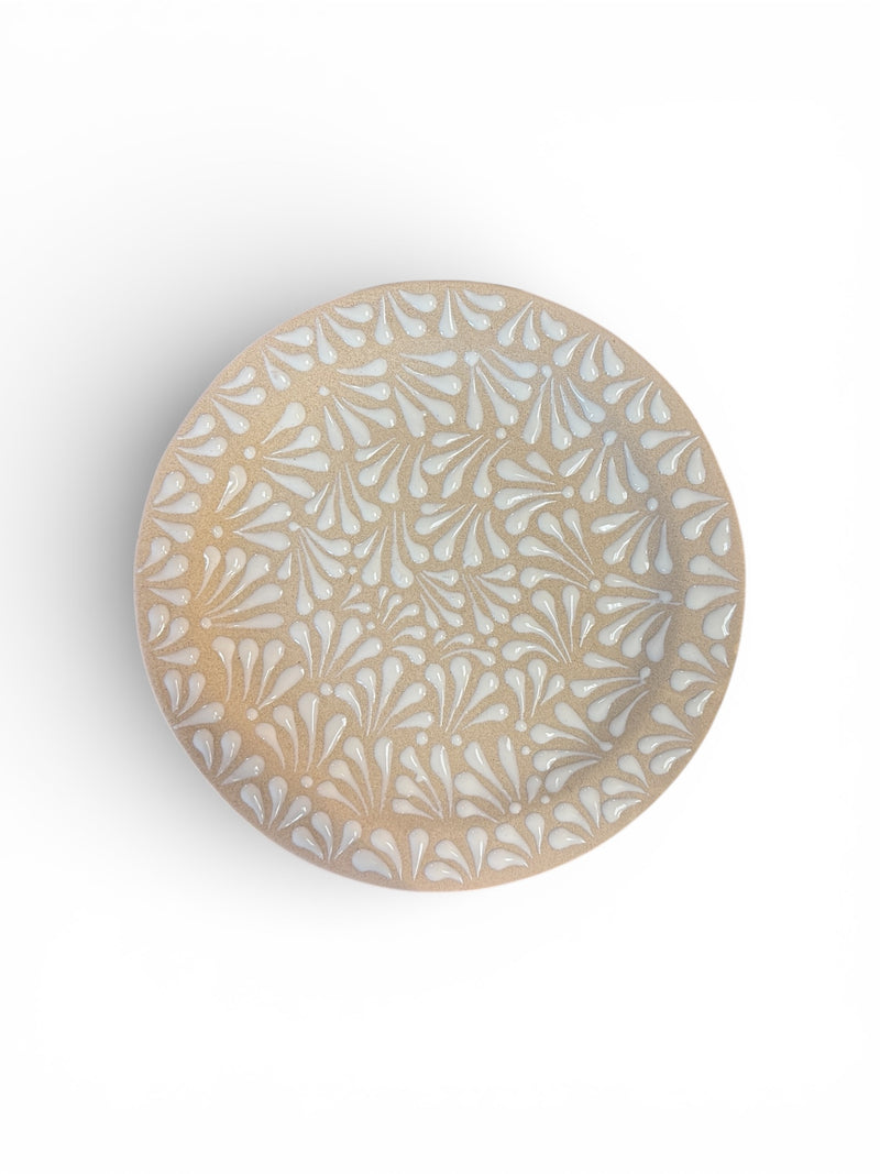 Plato Trinche Blanco Con Blanco