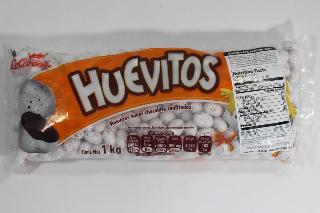 La Corona Huevitos Pintos / Chocolate Flavored Eggs 1 kg bag