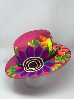 subterráneo Movimiento pegatina Mexican Painted Hat / Sombrero Artesanal Pintado a Mano — Sandy's Imports