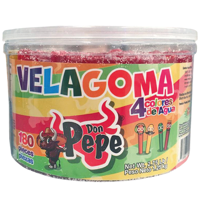 Don Pepe Velagoma De Agua 4 Colores 180pcs/Don Pepe Water Jelly Candles 4 Colors 180pcs