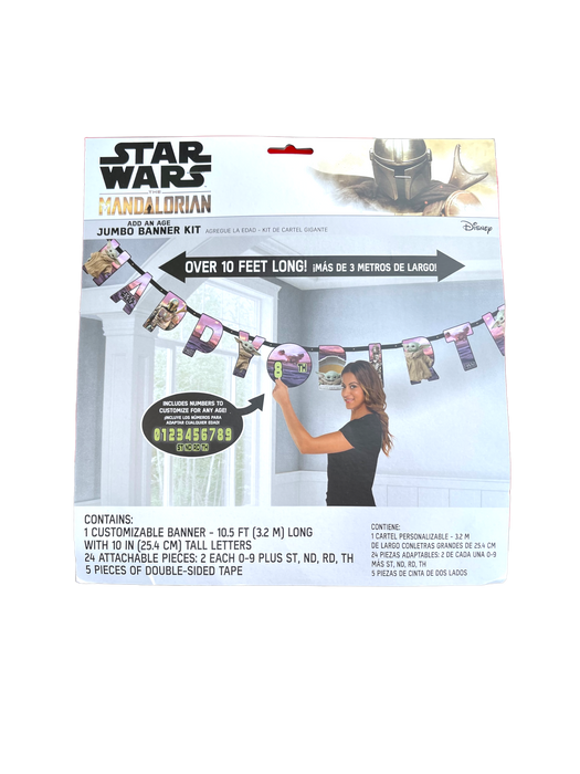 Star Wars Mandalorian Jumbo Birthday Banner Kit