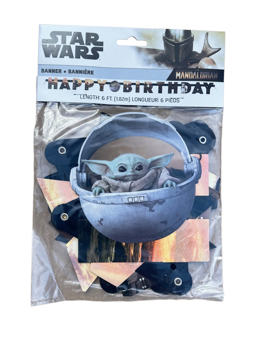 Star Wars Mandalorian Birthday Banner