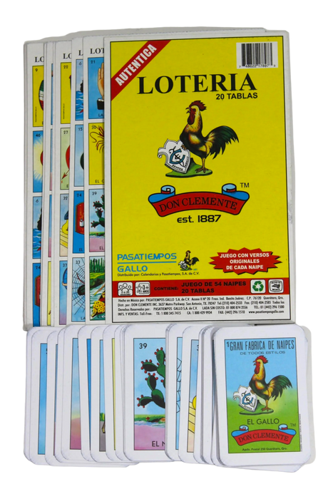 Don Clemente Loteria 20 Cartas / Authentic Loteria Game