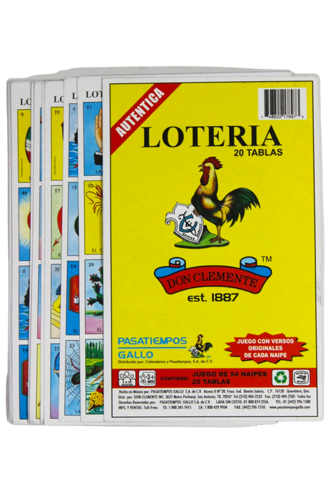 Don Clemente Loteria 20 Cartas / Authentic Loteria Game